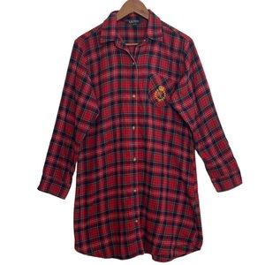 Lauren Ralph Lauren Red Plaid Nightshirt